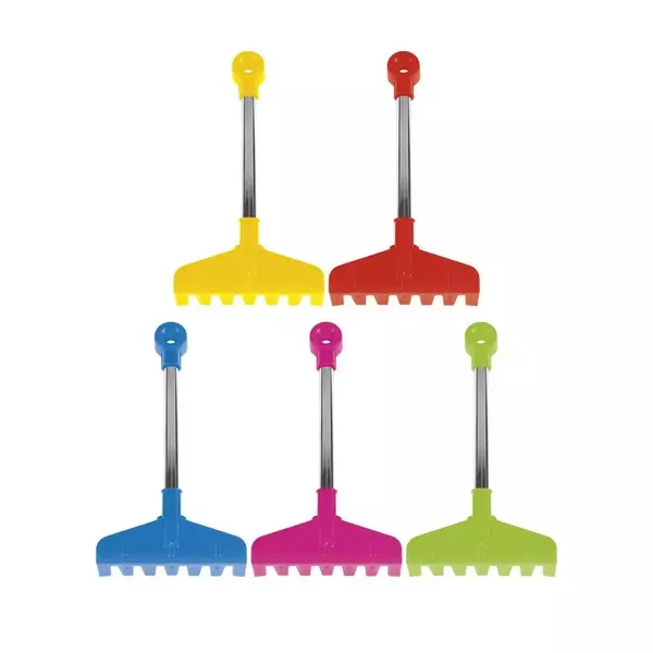 Horca: Rastrillo con mango corto, 32 cm - varios colores.