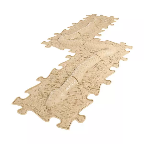 Muffik: Kígyó szett - Kemény szenzoros ortopédiai szőnyegdarabok - 6 darabos, bézs