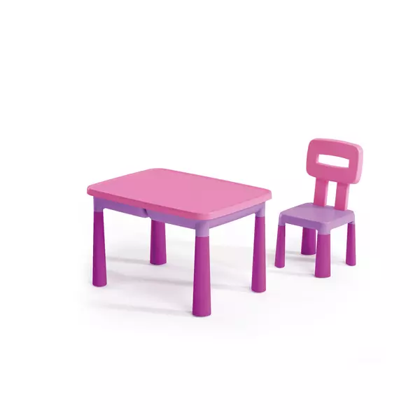 Műanyag asztal székkel - Fukszia