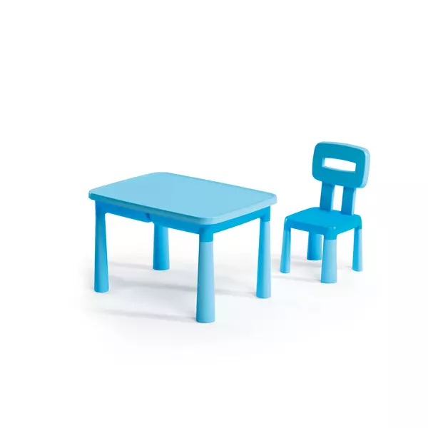 Măsuță din plastic cu scaun - albastru deschis