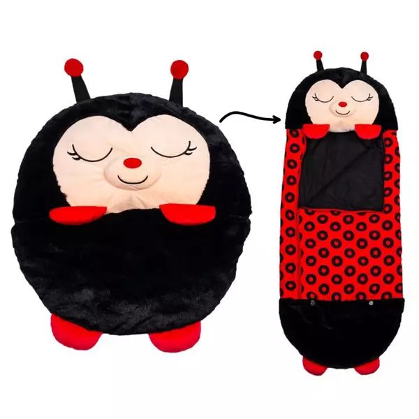 Happy Nappers: 2 az 1-ben hálózsák és párna - Katica - 137 cm