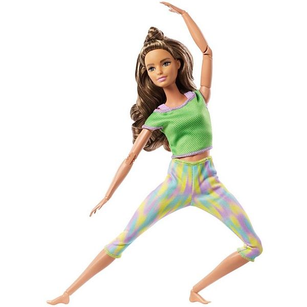 Barbie Made To Păpușă Barbie flexibilă cu păr șaten - yoga - Tulli.ro
