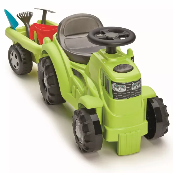 Écoiffier: Tractor fără pedale cu remorcă - 81 cm