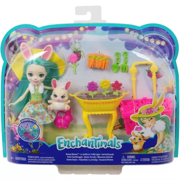 Enchantimals: Set de joacă Bunny Blooms - Fluffy Bunny și Mop