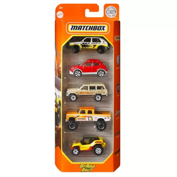 Matchbox: Set de 5 mașinuțe - OffRoad Rally