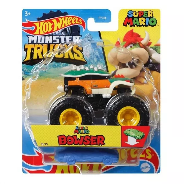 Hot Wheels Monster Trucks: Super Mario - Bowser kisautó