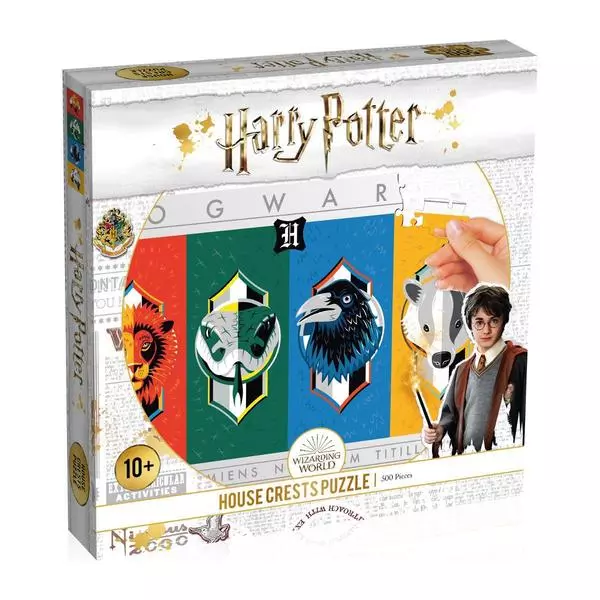 Harry Potter: House Crests - puzzle cu 500 piese