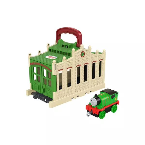 Locomotiva Thomas: Mini-set de joacă Connect and Go Percy