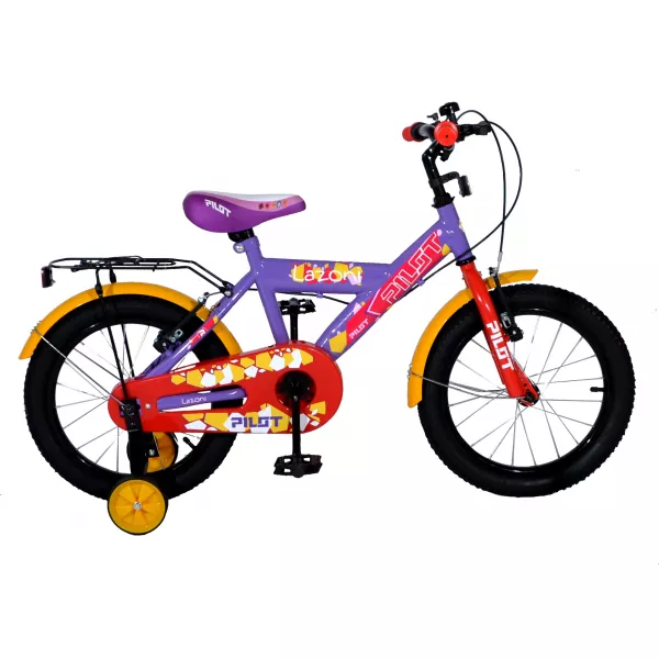 Pilot: Lazoni Gyermek kerékpár - 16-os méret, rózsaszín-lila