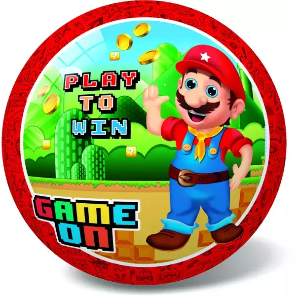Minge de cauciuc cu model Super Mario Game On - 23 cm