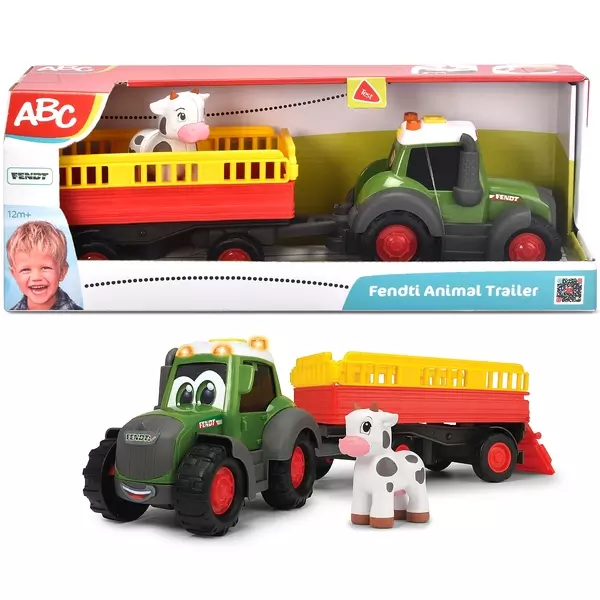ABC: Fendt Tractor cu remorcă pentru animale - 30 cm