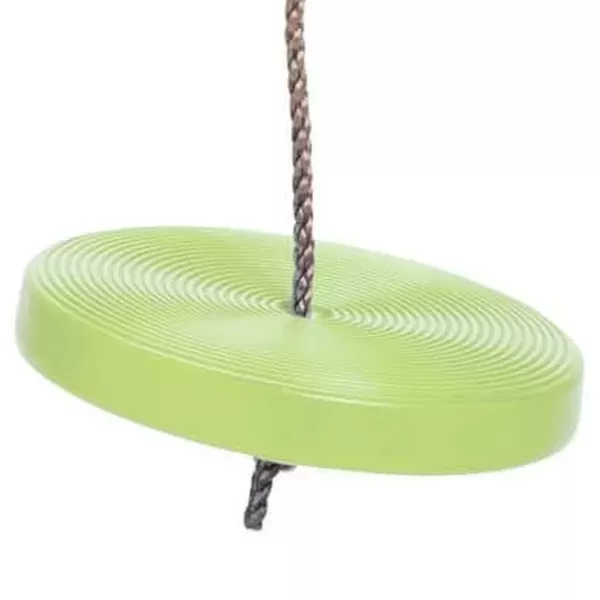 Columpio tipo plato con cuerda PP - verde manzana
