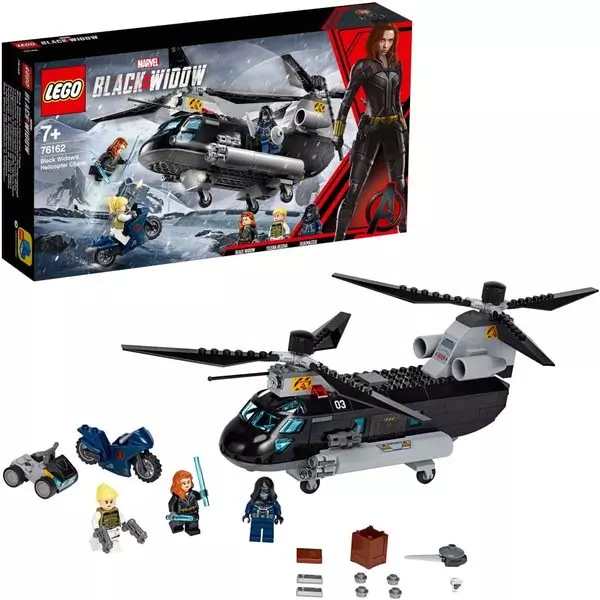 LEGO Marvel Super Heroes: Urmărire Văduvei Negre cu elicopterul 76162