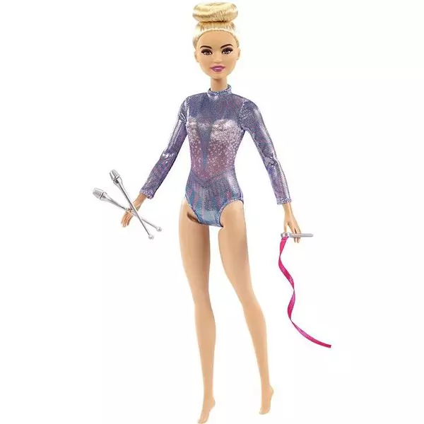 Barbie Careers dolls: Barbie cu păr blond antrenor gimnastă ritmică