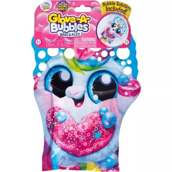 Bubble Wow: Rainbowcorns buborékfújó kesztyű - többféle