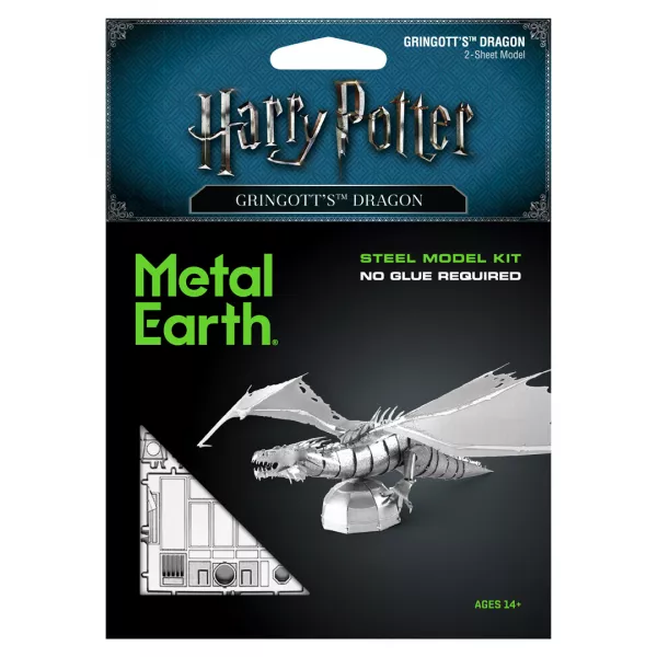 Harry Potter: Metal Earth - Gringotts Dragon - machetă din oțel