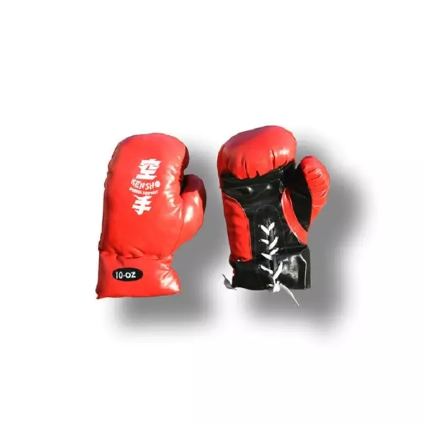 Kensho: Mănuși de box pentru copii, din piele artificială - roșu, 10 oz