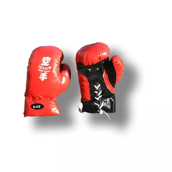 Kensho: Mănuși de box pentru copii, din piele artificială - roșu, 6 oz