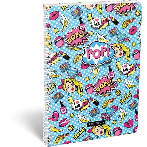 Lollipop POP: Caiet cu pătrățele A4 - cu spirală