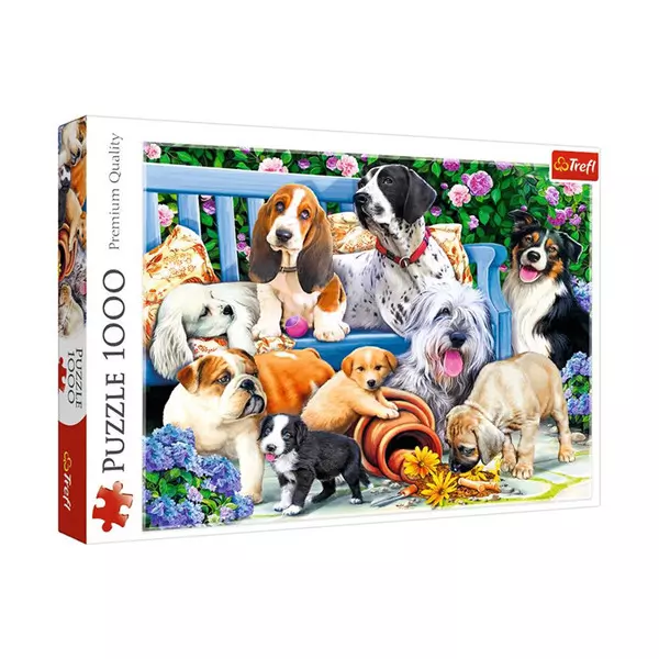 Trefl: Câini în grădină - puzzle cu 1000 piese