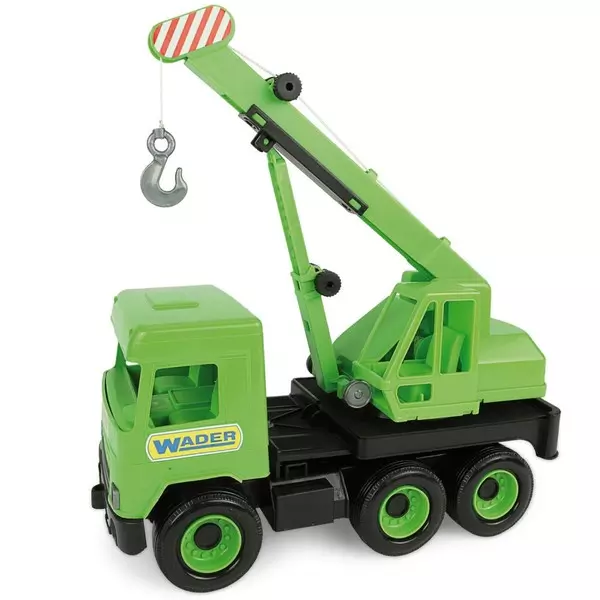 Wader: Middle Truck camion cu macara - 43 cm, verde