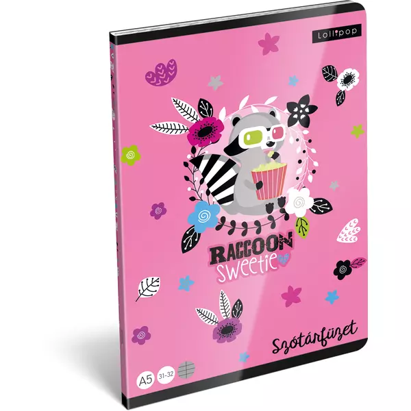 Lollipop: Raccoon Sweetie Szótár füzet - A5