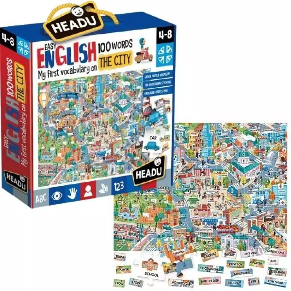 Headu: Învață ușor limba engleză - Orașul - puzzle
