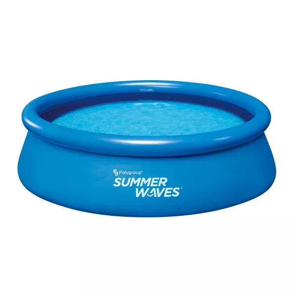Summer Waves: Felfújható peremű medence, papírszűrős vízforgatóval - 305 cm, kék