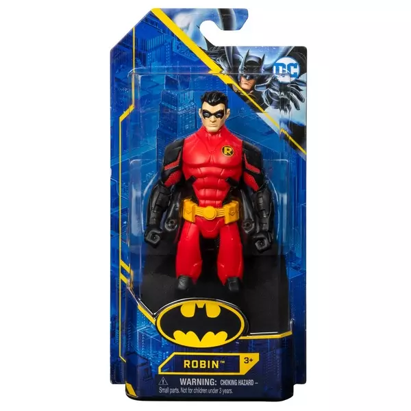 DC Batman: Figurină de acțiune Robin îmbrăcat în roșu - 15 cm