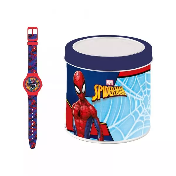 Spider-Man: ceas de mână în cutie de cadou din metal