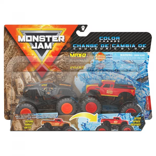 Monster Jam: Max-D és Radical Rescue színváltós kisautók