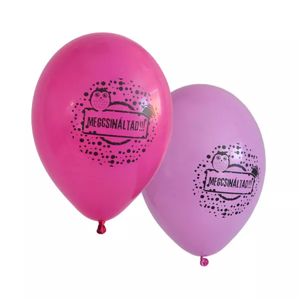 Set de 10 baloane cu inscripția Megcsináltad! - pink și magenta