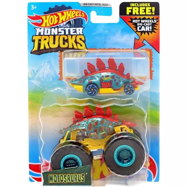 Hot Wheels Monster Trucks: Motosaurus kisautó szett