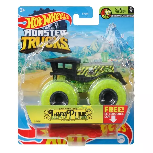Hot Wheels Monster Truck: Mașinuța Loco Punk - verde