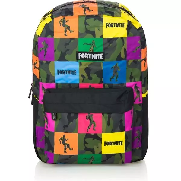 Fortnite: Színes, terepmintás hátizsák - 45 cm