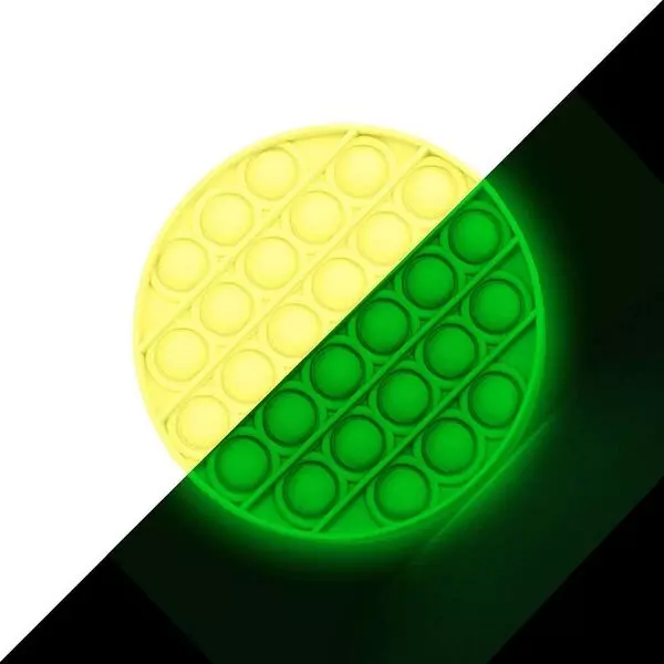 Push Pop Bubble - jucărie antistres fosforescent în formă circulară - două feluri