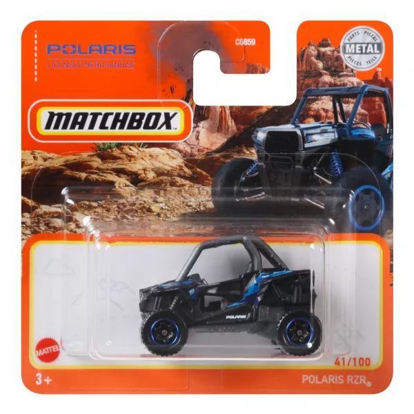 Matchbox MBX Jungle: Polaris RZR kisautó - fekete - kék