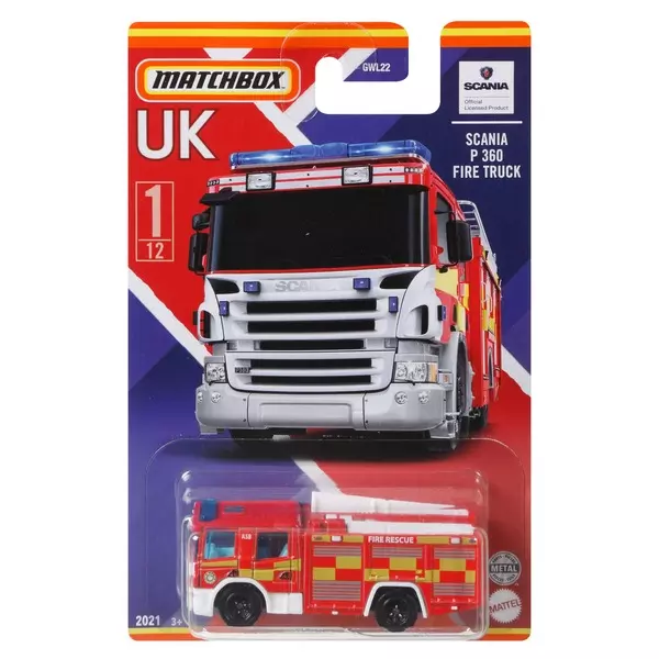 Matchbox: UK kollekció kisautó - Scania P 360 Fire Truck