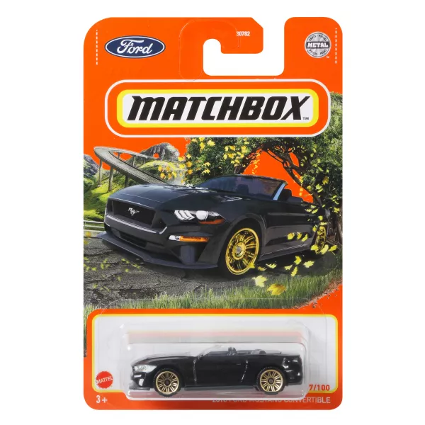 Matchbox : 2018 Ford Mustang Convertible kisautó - fekete