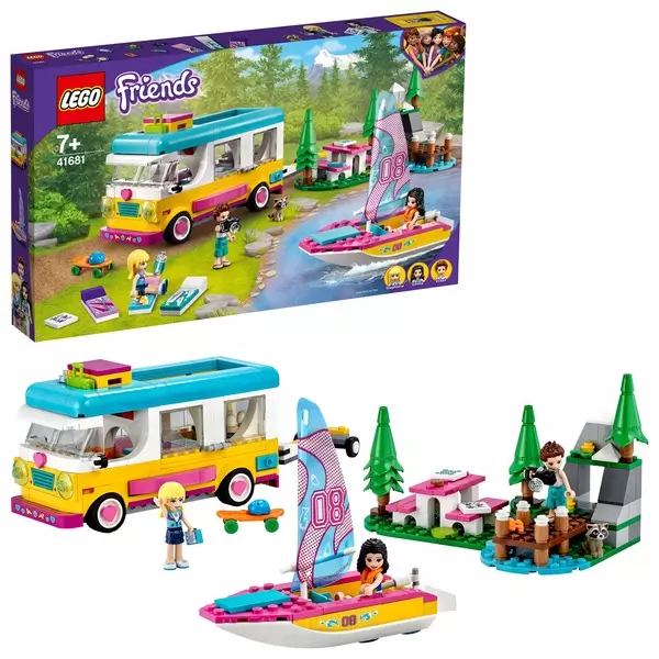 LEGO Friends: Furgonetă de camping și barcă cu pânze - 41681
