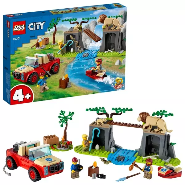 LEGO City Wildlife: Mașină de teren pentru salvarea animalelor sălbatice - 60301