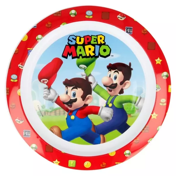 Super Mario: Farfurie plată din plastic, compatibil cu microunde