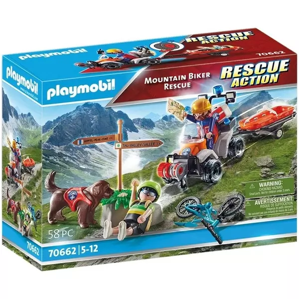 Playmobil: Salvator montan cu ATV - 70662