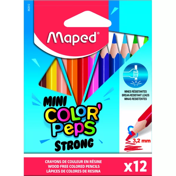 MAPED: Creioane colorate triunghiulare - 12 buc