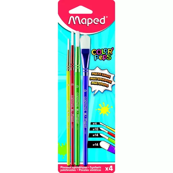 MAPED: Set de pensule colorate - 4 buc.
