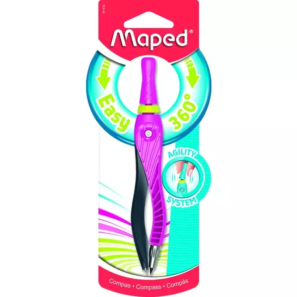 MAPED: Kid Z 360 fok Agility körző - rózsaszín