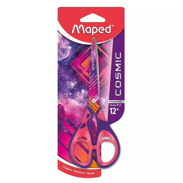 MAPED: Cosmic olló, általános, 16 cm - rózsaszín