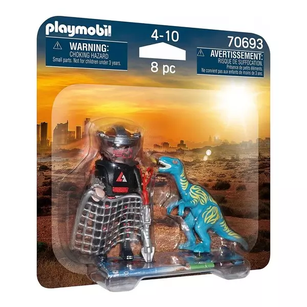 Playmobil: Set 2 figurine - dinozaur și cercetător - 70693