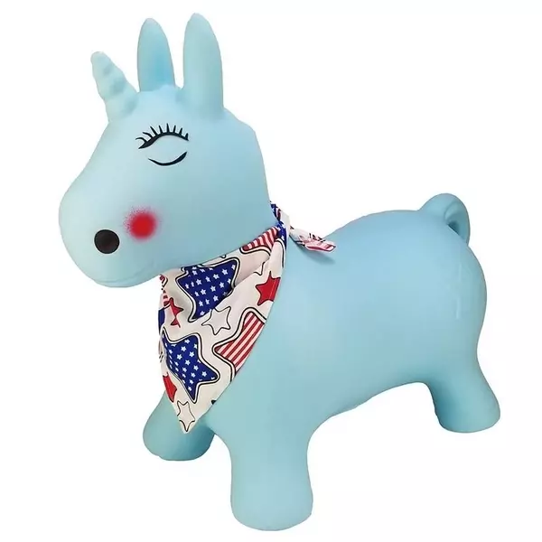 Funbee: Unicorn de sărit cu batic - albastru deschis