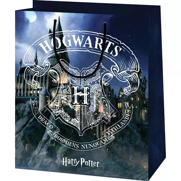 Harry Potter: Hogwarts mintás exklúzív dísztasak - 26 x 13 x 33 cm